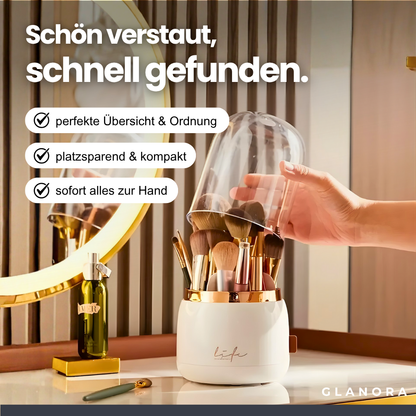 Rotierender Kosmetik-Organizer mit Staubschutz – Ordnung & Übersicht auf einen Dreh