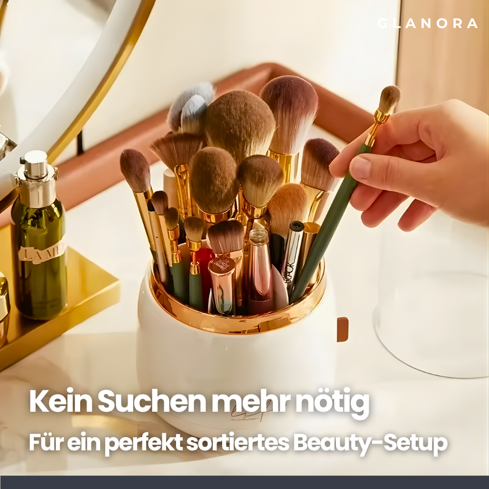 Rotierender Kosmetik-Organizer mit Staubschutz – Ordnung & Übersicht auf einen Dreh