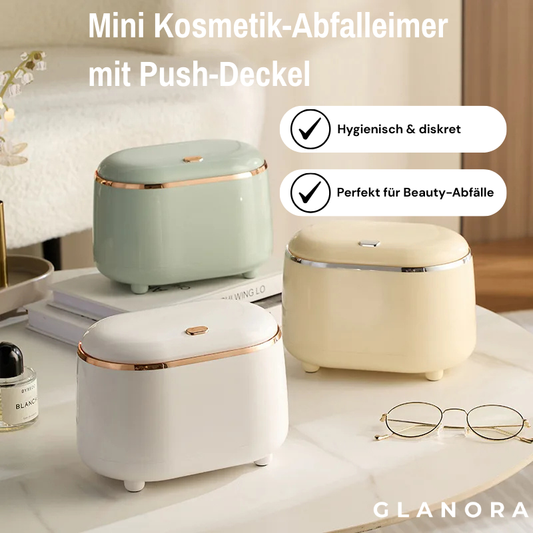 Mini Kosmetik-Abfalleimer mit Push-Deckel – für ein aufgeräumtes Bad & Make-up-Setup